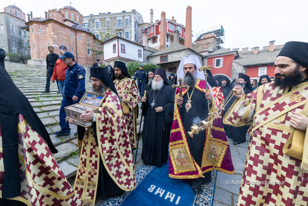Υποδοχή του Πατριάρχου Βουλγαρίας Δανιήλ στην Ι.Μ.Μ. Βατοπαιδίου