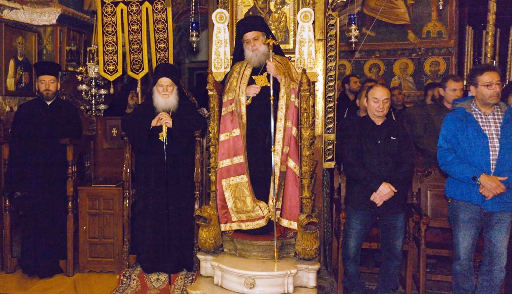 Υποδοχή Μητροπολίτου Κιτίου Νεκταρίου στην Ι.Μ.Μ. Βατοπαιδίου